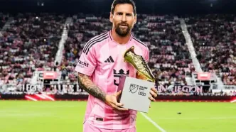 ویدیو: مسی جایزه بهترین گلزن فصل را دریافت کرد