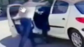 ضرب و شتم یک «خانم راننده» توسط یک آقا در کرج