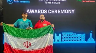 قهرمانی پینگ‌پنگ‌باز ۱۵ ساله ایران در کانتندر تونس