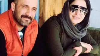 حضور علی سرابی و مارال بنی ادم در تشییع پیکر ناصر تقوایی