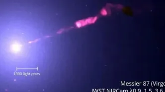 ثبت تصویری بی‌سابقه از فواره سیاه‌چاله توسط تلسکوپ جیمز وب