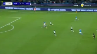 ویدیو: گل اول ناپولی به اسپورتینگ توسط راسموس هویلوند