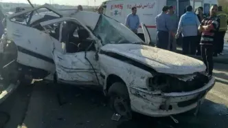 برخورد شدید پرشیا با گاردریل و پژو ۲۰۷ + آمار جان‌باختگان