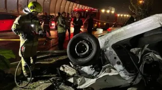 تصادف مرگبار پژو ۲۰۶ در بزرگراه حکیم