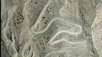 پرپیچ‌ترین جاده ایران از نمای ۷۰۰ متری