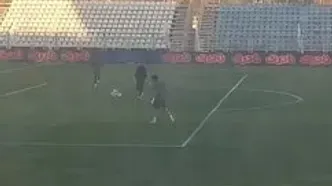 اختصاصی: ورود بیرانوند به زمین بنیان دیزل برای گرم کردن(ویدیو)