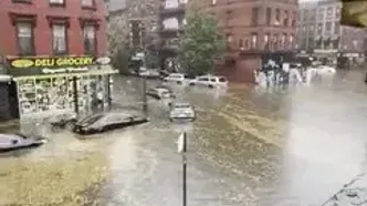 سیل در نیویورک دست‌کم ۲ کشته برجا گذاشت