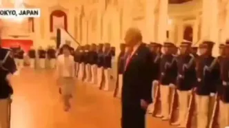 گاف عجیب دونالد ترامپ در ژاپن/فیلم