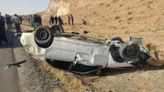 تصادف مرگبار در جاده نهاوند-کرمانشاه با 5 فوتی