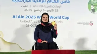 نسرین شاهی در جام جهانی پاراتیراندازی مدال طلا گرفت