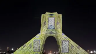 اجرای برج‌نگاره "حافظ" بر برج آزادی؛ تلفیق شعر، موسیقی و معماری ایرانی