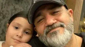 استایل پدر و دختری مهران غفوریان در عروسی آرام جعفری غوغا کرد ! | دختر مهران غفوریان چقدر بزرگ شده ! + عکس