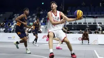 پیروزی تیم بسکتبال سه نفره پسران برابر سریلانکا