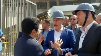 بازدید رییس سازمان برنامه و بودجه و وزیر ورزش از مراحل بازسازی ورزشگاه آزادی