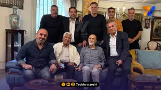 علی دایی و حمید استیلی در خانه پیر فوتبال تهران