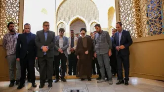 سید محمد خاتمی بر مزار پدرش+عکس