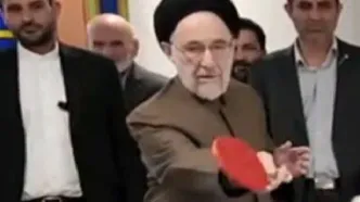 پینگ پنگ سیدمحمد خاتمی در یزد/ ویدئو