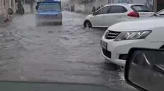 بارش شدید باران و آبگرفتگی معابر انزلی