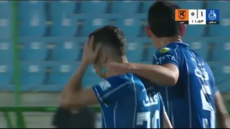 گل اول استقلال به مس رفسنجان + ویدئو