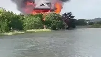 خانه خانم قاضی به آتش کشیده شد