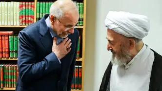 تصاویر: دیدار قالیباف با آیت‌الله‌العظمی شیخ جعفر سبحانی