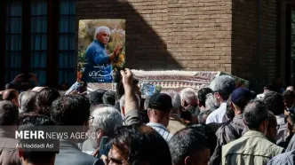 تصاویر مراسم تشییع پیکر محمد کاسبی