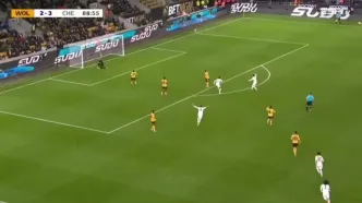 ویدیو:گل چهارم چلسی به ولورهمپتون توسط جیم باینو گیتنز