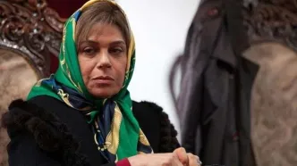 گوهر خیراندیش با یک تیپ مجلسی کنار عمو پورنگ