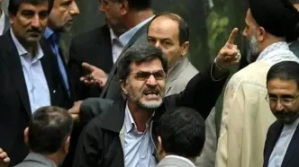 آقای باقری! ساکت شو نوبت بگیر حرف بزن؛ فکر می‌کند چون روحانی است اجازه دارد هر کاری بکند/ ویدئو