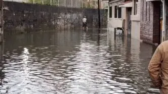 آب گرفتگی ۳۵ واحد مسکونی در بندرانزلی