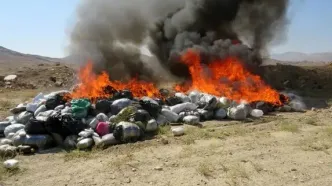 امحاء یک تن انواع مواد مخدر