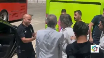 خداحافظی ساپینتو و ترک ورزشگاه با ماشین شخصی