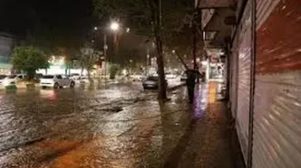 آبگرفتگی شدید در خیابان‌های گرگان