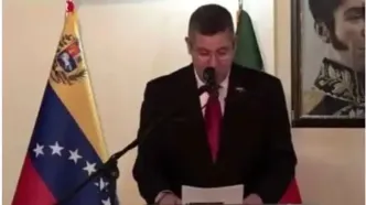 حافظ خوانی سفیر ونزوئلا در تهران در نشست خبری
