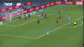 ویدیو: گل دوم ناپولی به جنوا توسط راسموس هویلوند