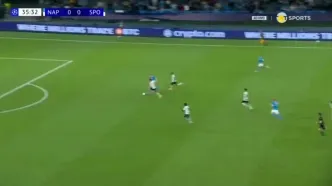 ویدیو: گل اول ناپولی به اسپورتینگ توسط راسموس هویلوند