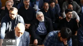 حضور سردار قاآنی در مراسم تشییع پیکر سردار افشار +عکس