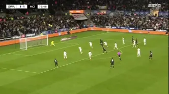 ویدیو: گل دوم  منچسترسیتی به سوانسی توسط عمر مرموش