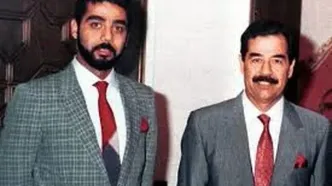 تصویری از پسر صدام حسین در استادیوم فوتبال