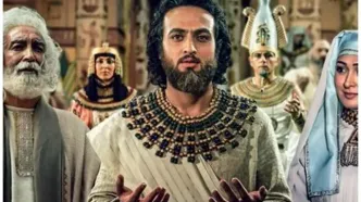 «آخناتون» سریال یوسف پیامبر در یک عسل فروشی در اردبیل؛ سال 98