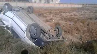 واژگونیِ فاجعه‌بار یک خودرو پراید در حسن‌رود