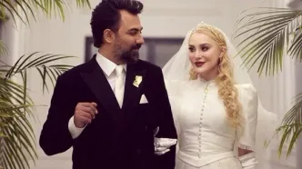 ازدواج جنجالی آرام جعفری و بابک انصاری با حضور ستاره‌ها: شقایق فراهانی و بازیگر «پایتخت» در جشن عروسی!