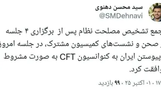 موافقت مجمع تشخیص مصلحت با پیوستن ایران به CFT