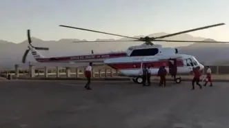 اولین تصویر از محل سقوط بالگرد هلال احمر در اشترانکوه لرستان+ فیلم