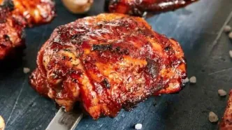 جوجه کباب فضایی با ران بی استخوان مرغ