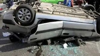 واژگونی پژو  ۴۰۵ حادثه‌ساز شد