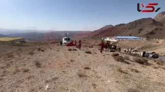 اولین تصاویر حادثه مرگبار واژگونی اتوبوس در جاده فیروزکوه / 24 تن کشته و مجروح شدند