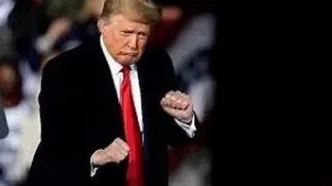 رقص ترامپ در جمع نیروهای نظامی آمریکایی مستقر در ژاپن!