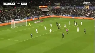 ویدیو: گل اول منچسترسیتی به سوانسی توسط عمر مرموش