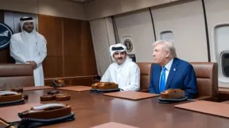رفتار عجیب ترامپ با امیر قطر در پایگاه العدید